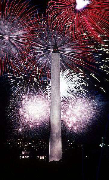 362px Fourth Of July Fireworks Behind The Washington Monument 1986