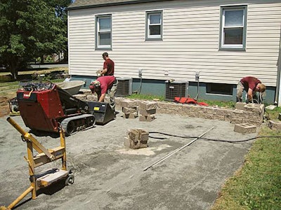 Patrick Donovan, Classic Landscaping in Edison, New Jersey, and his team installed a patio for year-round outdoor enjoyment.