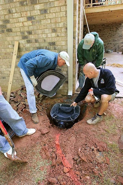 First Flush Filter In Position