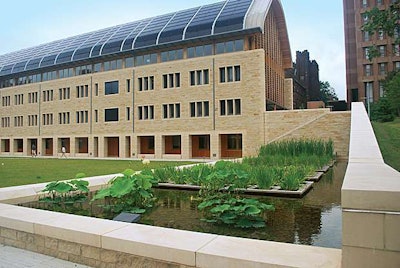 Nitsch Engineering designed this rainwater harvesting system for Yale’s Kroon Hall, which uses a water garden to filter water captured from the roof and grounds.