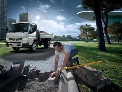 Mitsubishi Fuso Canter work truck offers lower cost-of-ownership.