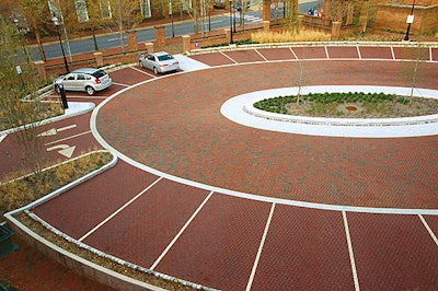 Known for its strength and durability, the herringbone pattern pairs well with circular designs.