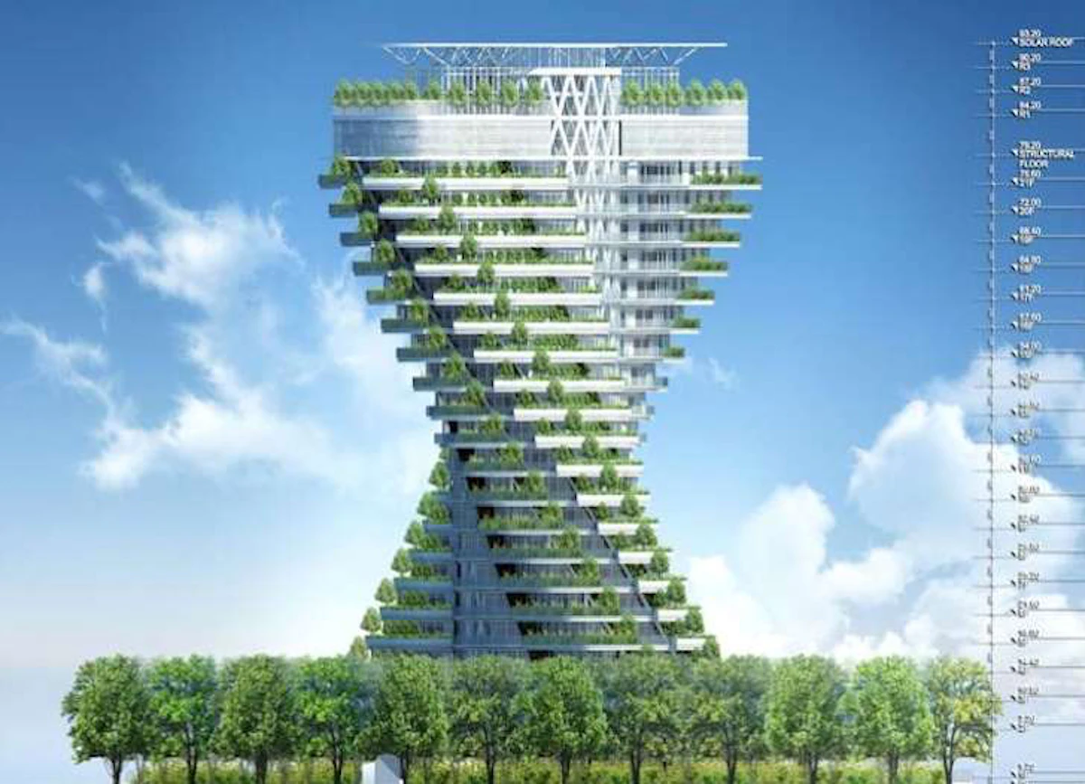 Twisting Skyscraper To Be Wrapped With Vertical Gardens | Total
