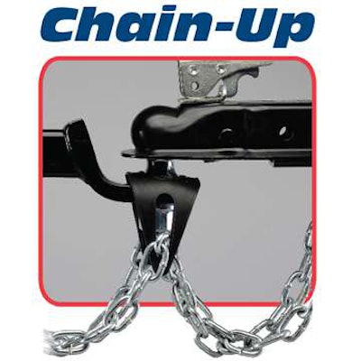 Fastway Chain-up (standard ball mount) keeps safety chains from dragging.