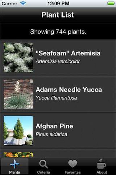 Southwest Plant Selector