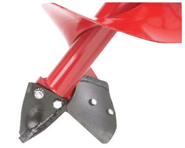 Carefully ensure points and blades are tight and secure. Misalignment could cause the auger to vibrate excessively during use.