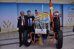 Rakesh Malhotra, Head of New Holland Fiat India, Stefano Pampalone, Head of Operations for India, Pakistan, Far East and Japan at the Celebration to mark the rollout of New Holland’s 250,000th tractor