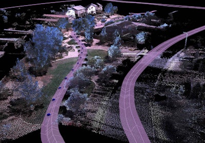 Point cloud of the property in the southwest valley of Phoenix generated by multiple mobile mapping geospatial technologies.