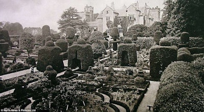 An archive picture shows the gardens during the Victorian age.