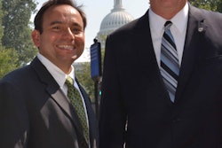 Abe Hughes (left), Vice President of New Holland North America stands with David Coker, president of the Fisher House Foundation.