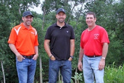 From left to right, Rob Gilles (Segment Application Marketing Manager for Bobcat Company), Rick Kreuter (Beyond the Hunt) and Jay Prier (Contest Winner).