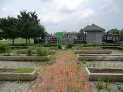 Before shot of the site where volunteers will be working Wednesday