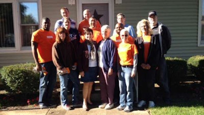 Volunteers from the Home Depot gave Phyllis Powell’s home a landscaping makeover to thank her for maintaining Crest Hill’s veterans’ memorial. (Photo: CBS)