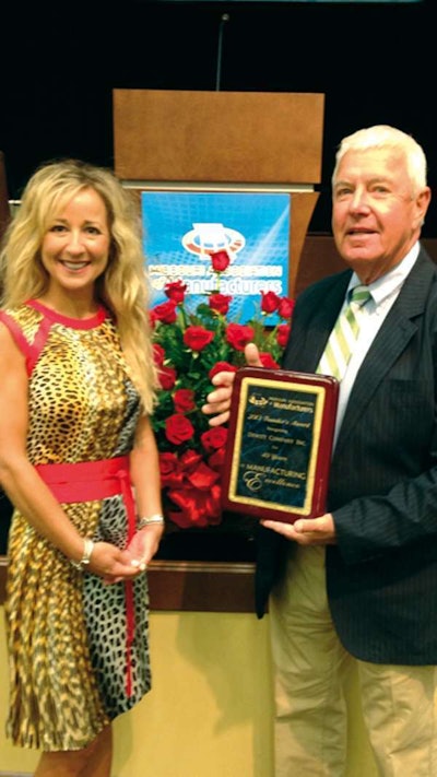 Larry DeWitt receives the 2013 Founders Award from Missouri Association of Manufacturers – 40 Years of Manufacturing Excellence