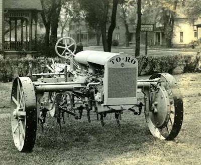 In 1919, the company introduces its first Toro-branded piece of equipment, Toro TO-RO Utility Tractor.
