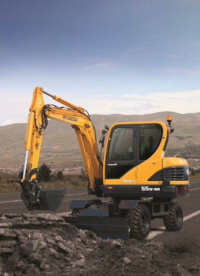Hyundai’s R55W-9A Excavator