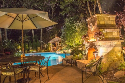 Keep the fire feature as close to the main seating area as possible, and try to include a water feature to create a perfect gathering spot, says Jeffrey Ingrassia, owner of Outdoor Living FX. Photo: Outdoor LivingFX