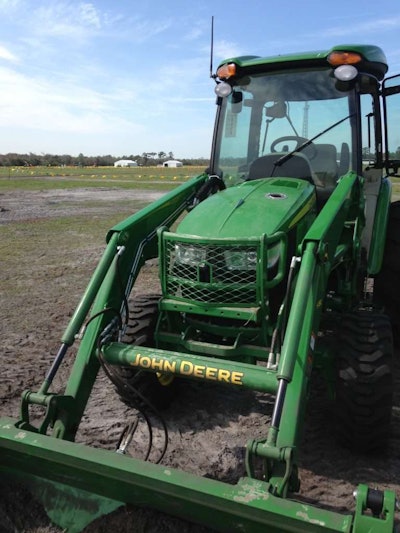 The 4R compact utility tractor, the premium option, features hitch assist, cruise control and an optional enclosed cab.