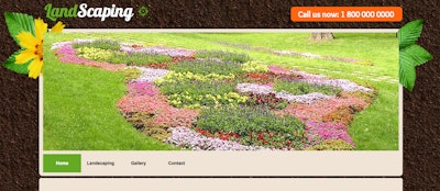 This template option, Landscape Gardener, includes a rotating main image that would be a good place to show off project photos.