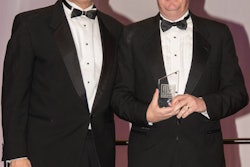 (From left to right) Vice President of Training Parke Kallenberg and ValleyCrest Director of Training & Development Mark Lenahan accept the Training magazine award at a reception hosted by the magazine.