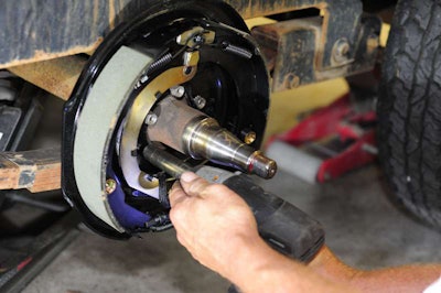 Use impact to tighten nuts.