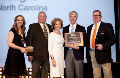 Richard Knight of Ditch Witch of North Carolina receives the Lowell Highfill Award