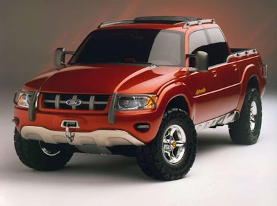 In 1996 four-door pickups were a rarity, which is why Ford's mid-size Adrenalin concept turned a lot of heads. Similar to what would later become the midgate on the Chevy Avalanche, the Adrenalin’s rear window could be lowered into the back panel of the c