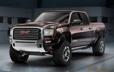 In 2010 GMC showed off the Sierra All-Terrain HD Concept truck that sported a 3-inch lift, 35-inch BFGoodrich KM2 Mud-Terrains, Fox remote-reservoir shocks, full length composite skid plate, power running boards, electric disconnecting front stabilizer ba