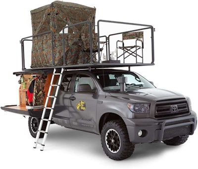 The 2010 “Tundra Sportsman” was a collaboration between Toyota and Bass Pro Shops. The Double Cab 4x4 is equipped with the TRD Rock Warrior Package and 5.7-liter V8 with a six-speed automatic transmission as the canvas for the concept truck. It sports a t