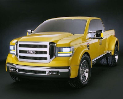 Ford's 2002 F-350 Tonka Dually was a hit and it evolved into what Ford Super Duty trucks are today. Concept truck carried the 6.0L and 5-speed automatic, both