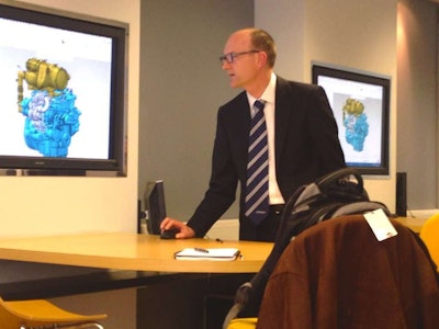 Perkin’s David Wagner demonstrates the design process used during the company’s Technology Integration Workshops.