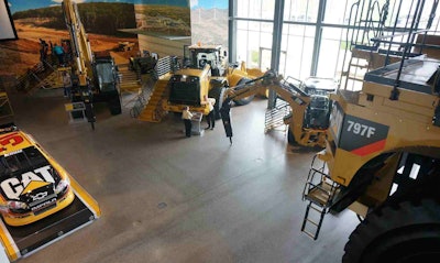 The Main Atrium Of The Visitors Center Houses Several Different Models Of New Cat Equipment And The Cat No 31 Stock Car Driven By Ryan Newman