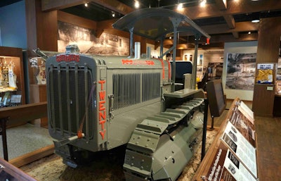 This 1928 Caterpillar Model Twenty Listed For $2,175 And Was Powered By A 20 Horsepower Gasoline Engine It's Gray Shade Of Paint Is The Original Color Cat Used Before The Company Switched To Yellow