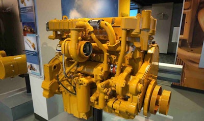 A Caterpillar C13 Acert Tier 4 Interim Engine On Display