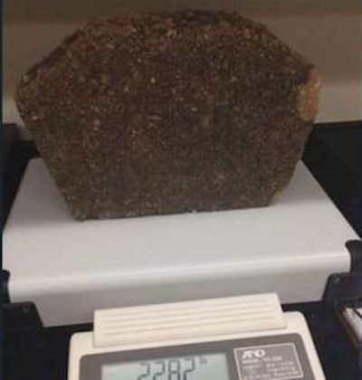 A 16-year-old boy was made to carry this 23-pound stone several miles. He was also punished while carrying the stone.