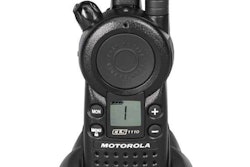 CLS1110 front in charger with holster