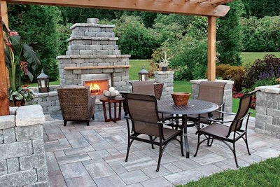 Keystone Pergola Fireplace Set 2a