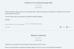 Ben Bowen posts regular blogs to the company’s website covering a variety of topics, such as design ideas and how customers can improve their water features.