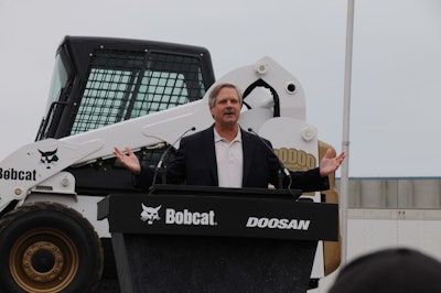 North Dakota Us Senator John Hoeven Addresses The Crowd