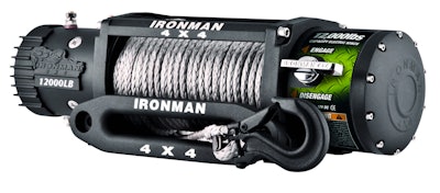 Ironman 4x4 Monster 12000, Ironman’s 4X4 Monster winch is built and tested in Australia. Engineered for heavy-duty use, this 12K-capacity winch is powered by a 6.4 horsepower motor with sealed control box solenoids. Features wireless remote control and ch