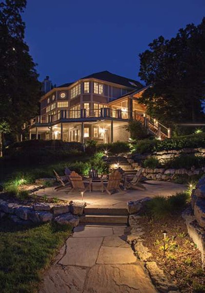 McKay Landscape Lighting illuminated this outdoor space, extending the patio’s use and creating safe walkways.
