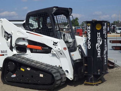 Demolition: Break concrete up to 12 inches thick with the Hurricane HD 3700 drop hammer from Universal Impact Technologies, which delivers 30 blows per minute with 3,700 pounds of breaking energy. The hammer has a heavy-duty wheel mount motor, ultra-high