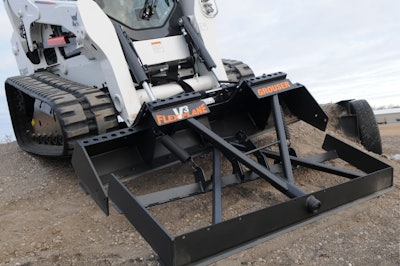 Landscaping: Perform a range of landscaping jobs with Grouser Products’ V3 FlexPlane attachment for skid steers. The attachment has a self-adjusting blade that rotates to contour to the ground, and uses a pivoting action to adjust for uneven ground and de