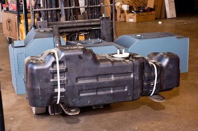 Step 4 Old New Tank: Transfer Flow's 50 Gallon Replacement Steel Tank Is Nearly Twice The Volume Of The Plastic Oem Ford Fuel Tank