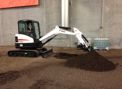 Bobcat excavator at the Acceleration Center