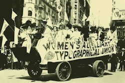 Here, the Women’s Auxiliary Typographical Union takes part in a Labor Day parade (undated). Photo: U.S. Department of Labor