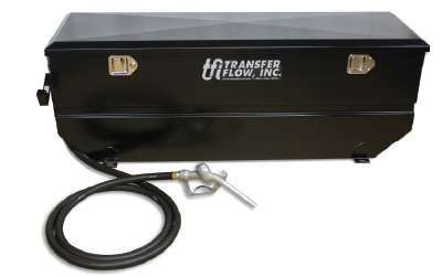 Transfer Flow’s 40-gallon toolbox and refueling tank incorporates a toolbox with more than six cubic feet of storage space. It fits domestic and imported full-size pick-ups, and comes pre-assembled with a 12-volt refueling pump, 12-foot hose/nozzle, wire