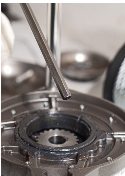 Disassembling The Drum From The Housing Reveals The Hex Shaft And Drive Spline