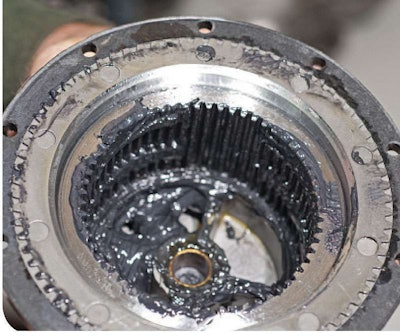 You Will Need To Clean Grease And Sludge Off Components To Look For Worn Teeth On The Gears Here You Can See The Bushing That May Be Wallowed Out, Causing Radial Play In The Gear Set