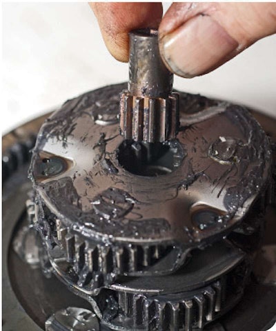 The Hex Shaft Is Engaged By The Output Shaft And Passes Through The Planetary Gear Stack To The First Sun Gear, Which Transfers The Torque Into The First Stage Of Planetary Gears